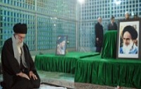 حضور رهبر معظم انقلاب مرقد مطهر امام راحل گلزار شهدای بهشت زهرا
