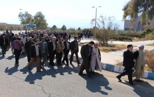 تجدید بیعت دانشگاهیان دانشگاه کاشان شهدا نخستین روز دهه مبارک فجر