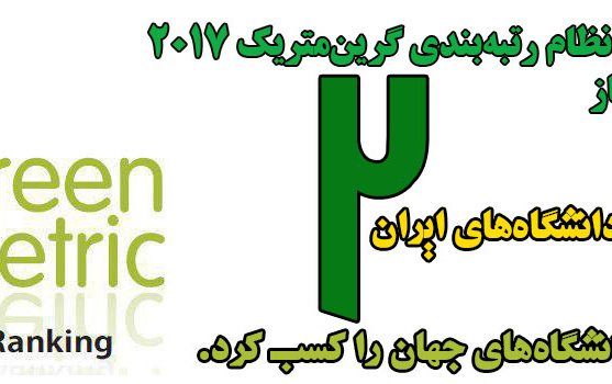 رتبه دوم دانشگاه کاشان بین دانشگاه های ایران نظام رتبه‌بندی گرین‌متریک ۲۰۱۷