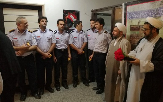 حضور تبریک جمعی ازدانشگاهیان دانشگاه کاشان آتش نشانی کاشان