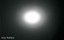 تصویری تشکیل رنگین کمان دور ماه