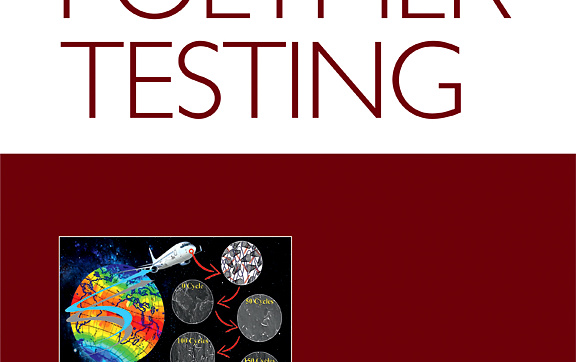 چکیده گرافیکی مقاله عضو هیات علمی دانشکده مهندسی مکانیک، عکس روی جلد مجله polymer testing