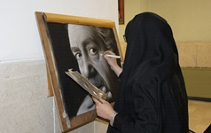آثار طراحی نقاشی جمعی دانشجویان دانشگاه کاشان