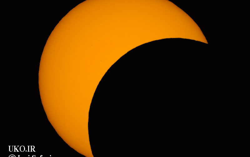 photographie et réalisation d'animation de l'éclipse solaire, 2020, 21 juin, de l'observatoire de l'université de kashan par iraj safaei