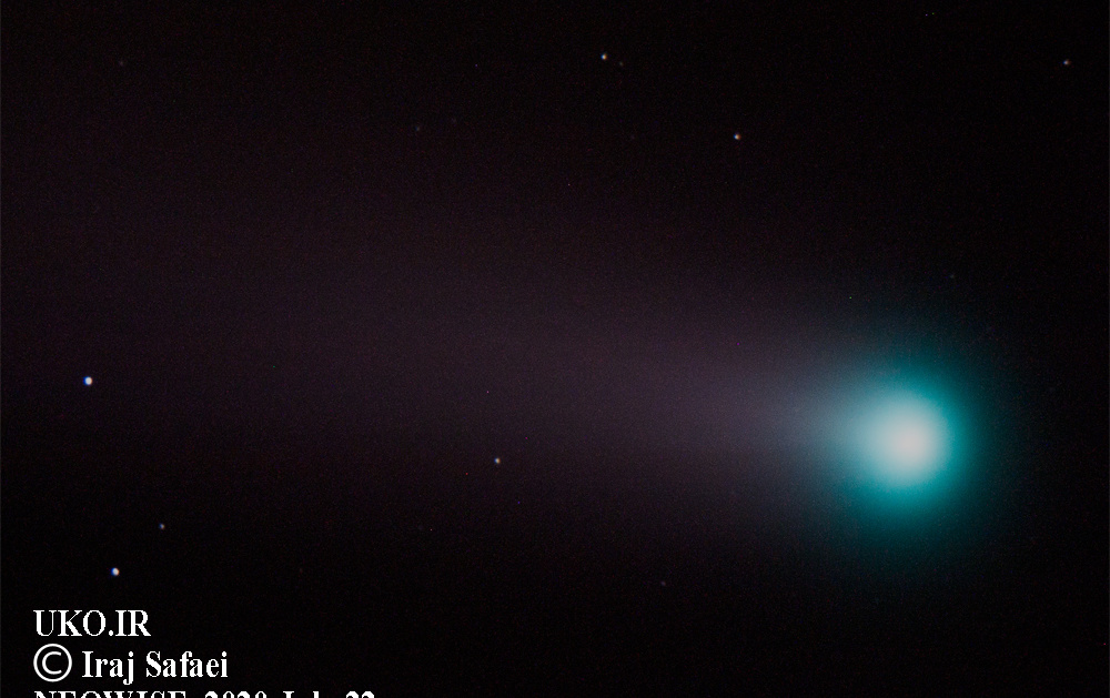 fotoğraf c / 2020 f3 neowise kuyruklu yıldızı iraj safaei tarafından kashan Üniversitesi gözlemevi'nde (uko)