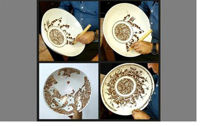 راهیابی بداههنویسی عضو هیات علمی دانشگاه کاشان موزههای ویکتوریا آلبرت آشمولین