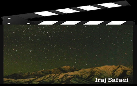 تصویربرداری پویانمایی زمان-گذشت جابجایی ستارگان آسمان زمستانی کوههای برفی نیاسر توسط ایرج صفایی مسئول رسدخانه (رصدخانه) دانشگاه کاشان