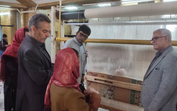 بازدید گروه ارزیاب جهانی صنایع دستی یونسکو کارگاه‌های صنایع دستی پارک علم فناوری دانشگاه کاشان