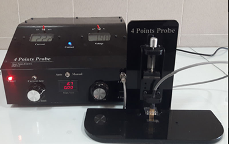 اندازه گیری مقاومت سطحی پروب چهارنقطه ایپروب چهارنقطه ای ( ۴point probe)