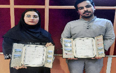 مقام اول دوم دانشجویان دانشگاه کاشان المپیاد فرش رشته بافت رنگرزی