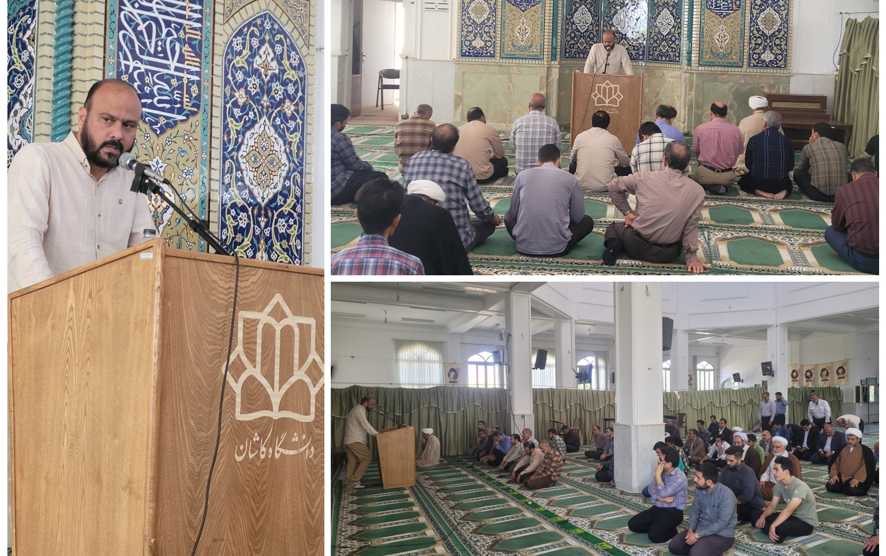 سخنرانی مدیر امور فرهنگی دانشگاه، مسجد دانشگاه کاشان