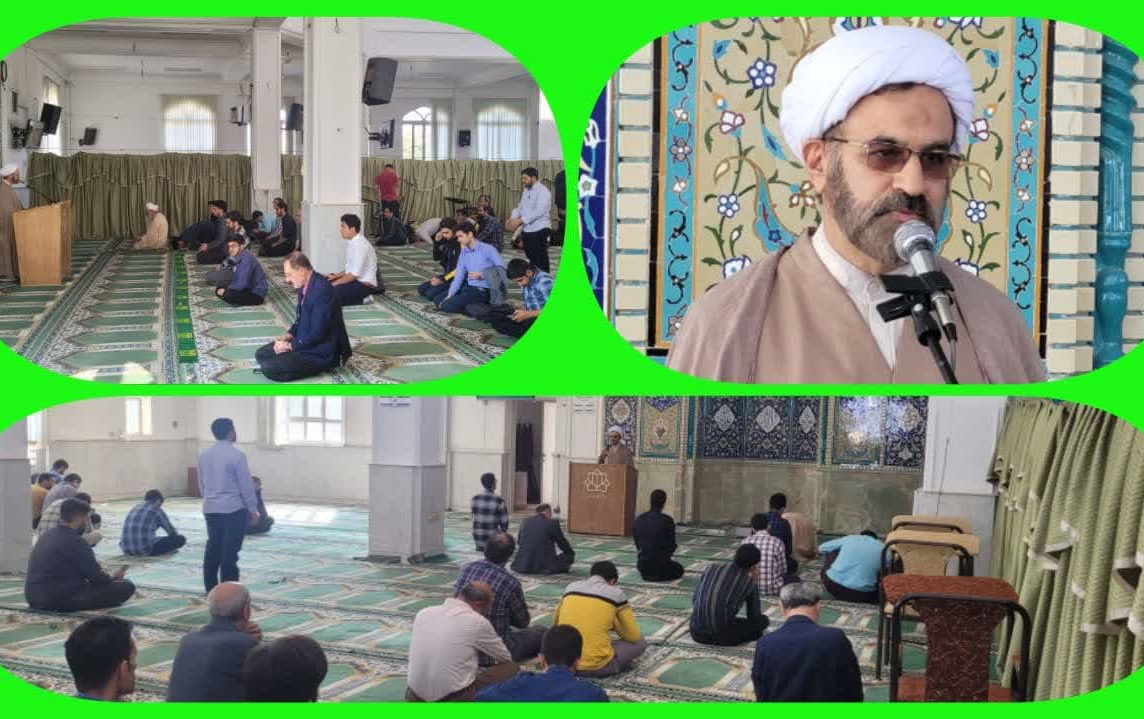 برگزاری جلسه شرح تفسیر حکمت ۱۴۷ نهج البلاغه مسجد دانشگاه کاشان