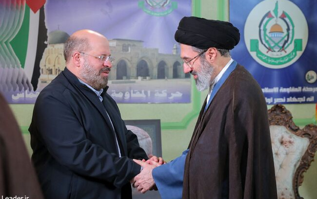 حضور فرزندان رهبر معظم انقلاب دفتر حماس تهران