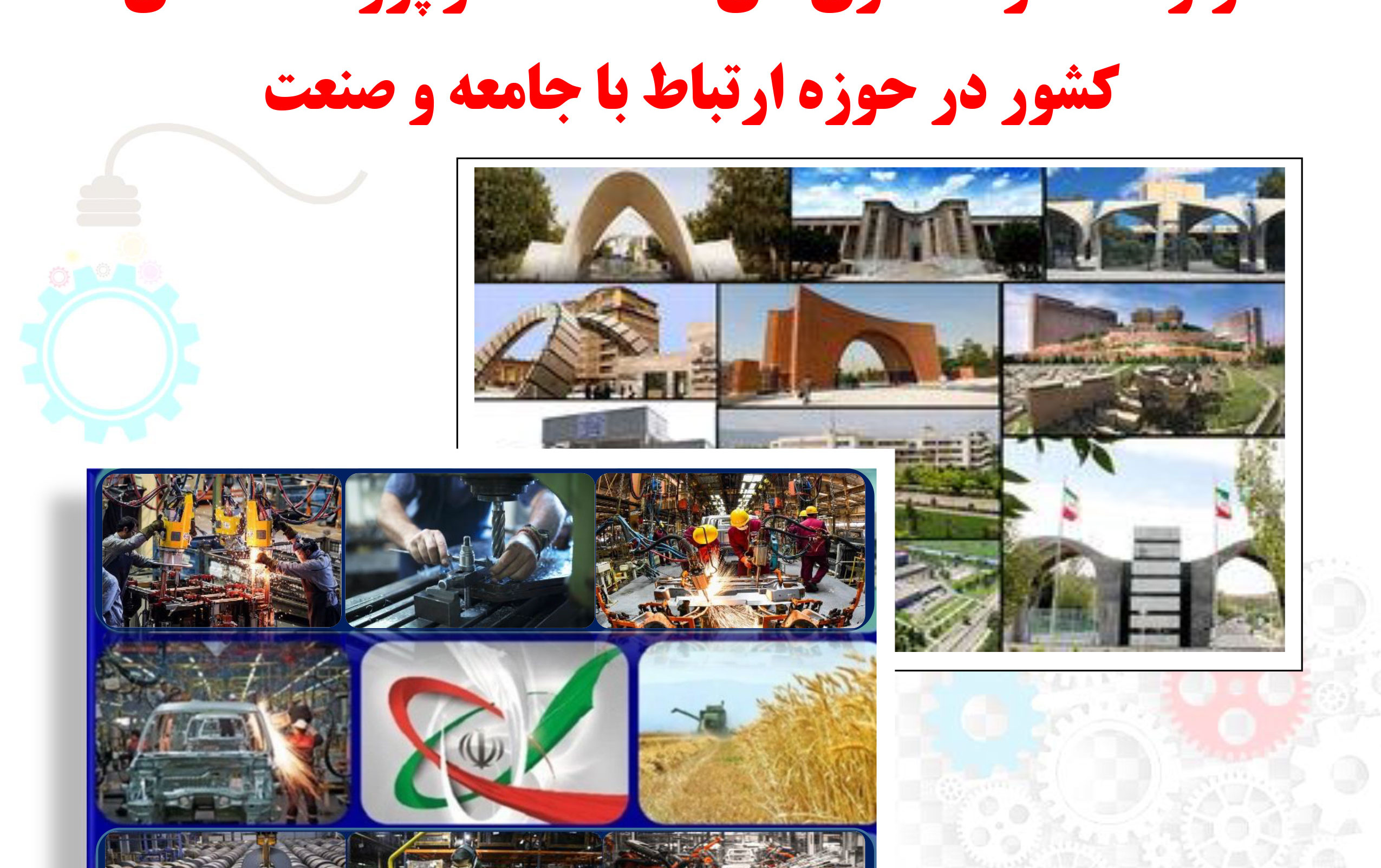 قرادادها همکاری های دانشگاه ها پژوهشگاه های کشور حوزه ارتباط جامعه صنعت
