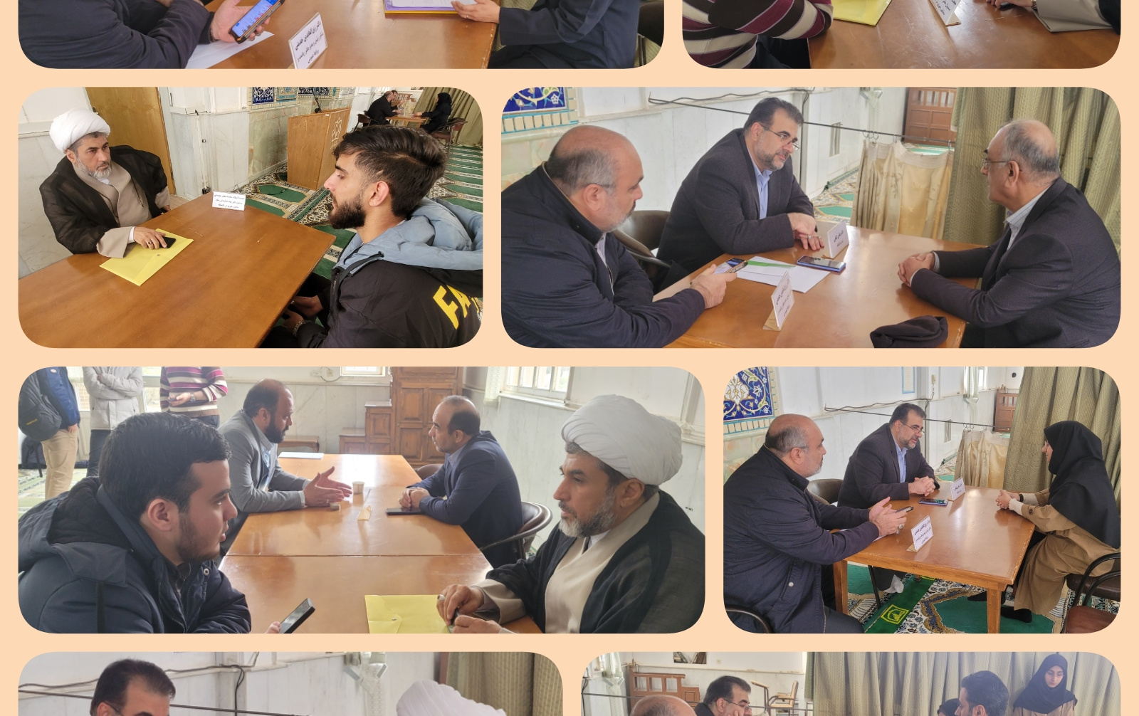 برگزاری ویژه برنامه دیدار حضوری اعضاء محترم هیئت رئیسه دانشگاه عنوان میز خدمت مسجد دانشگاه کاشان