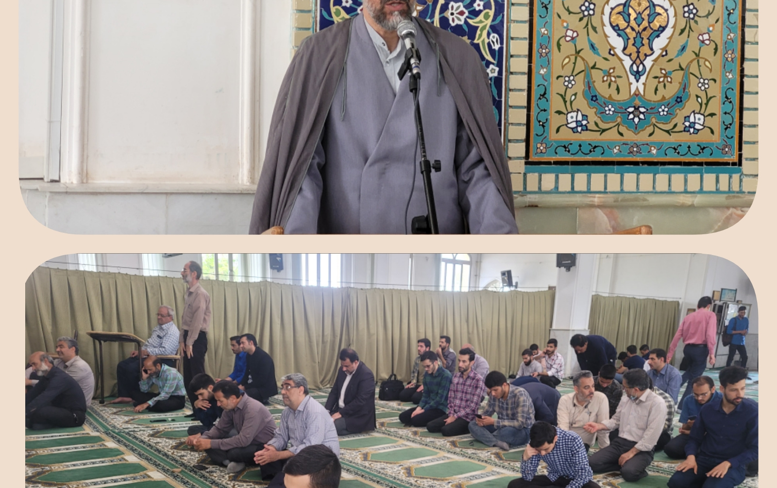 سخنرانی استاد گروه معارف اسلامی دکتر موسوی مسجد دانشگاه کاشان