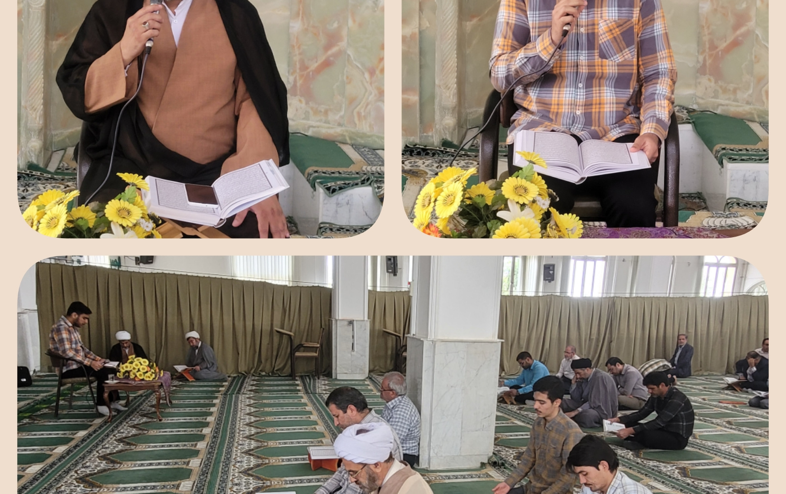 برگزاری مراسم معنوی دوشنبه های قرآنی حضور مسئول نهاد رهبری مسجد دانشگاه کاشان