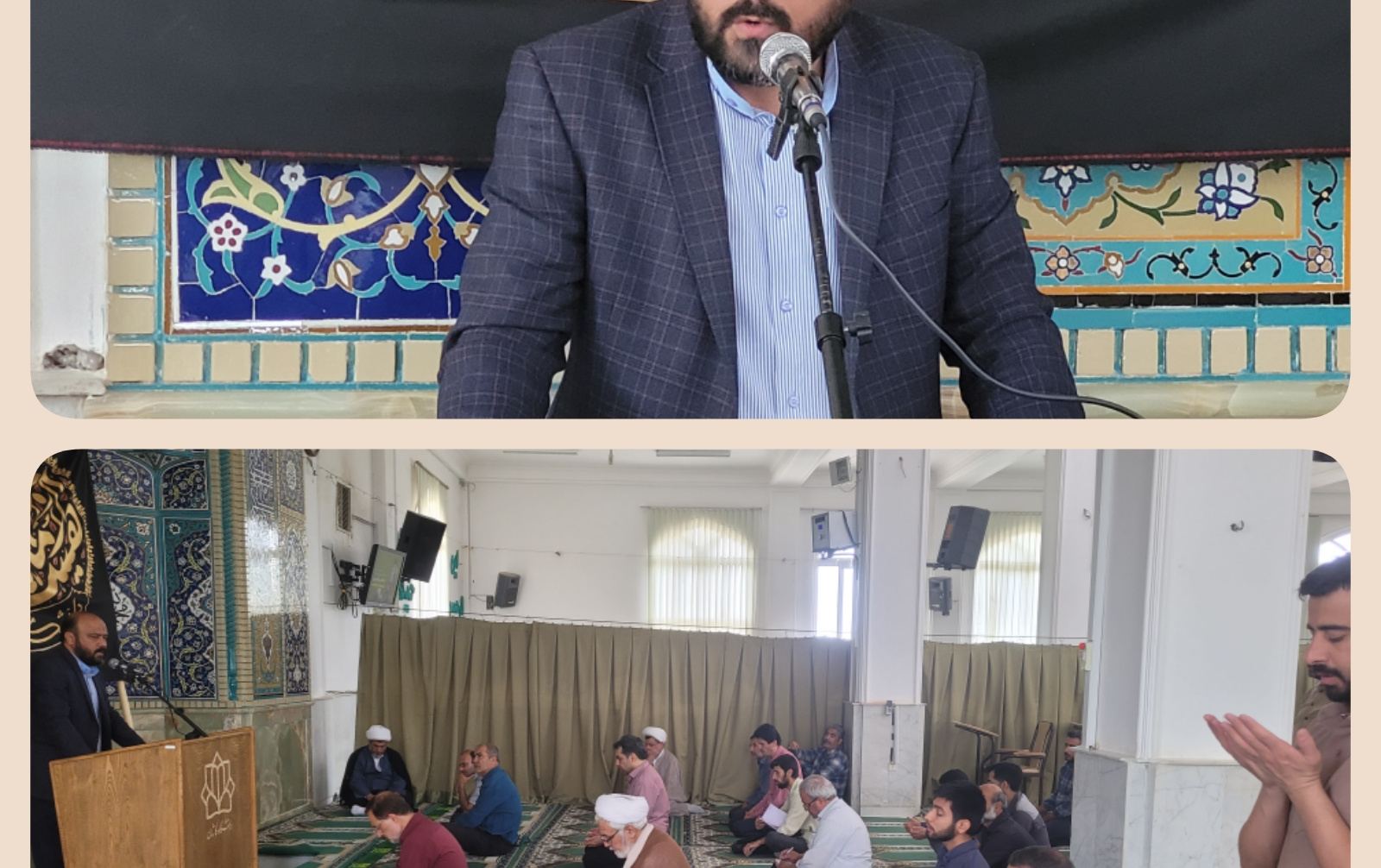 سخنرانی مدیر امور فرهنگی دانشگاه همزمان گرامیداشت روز معلم مسجد دانشگاه کاشان