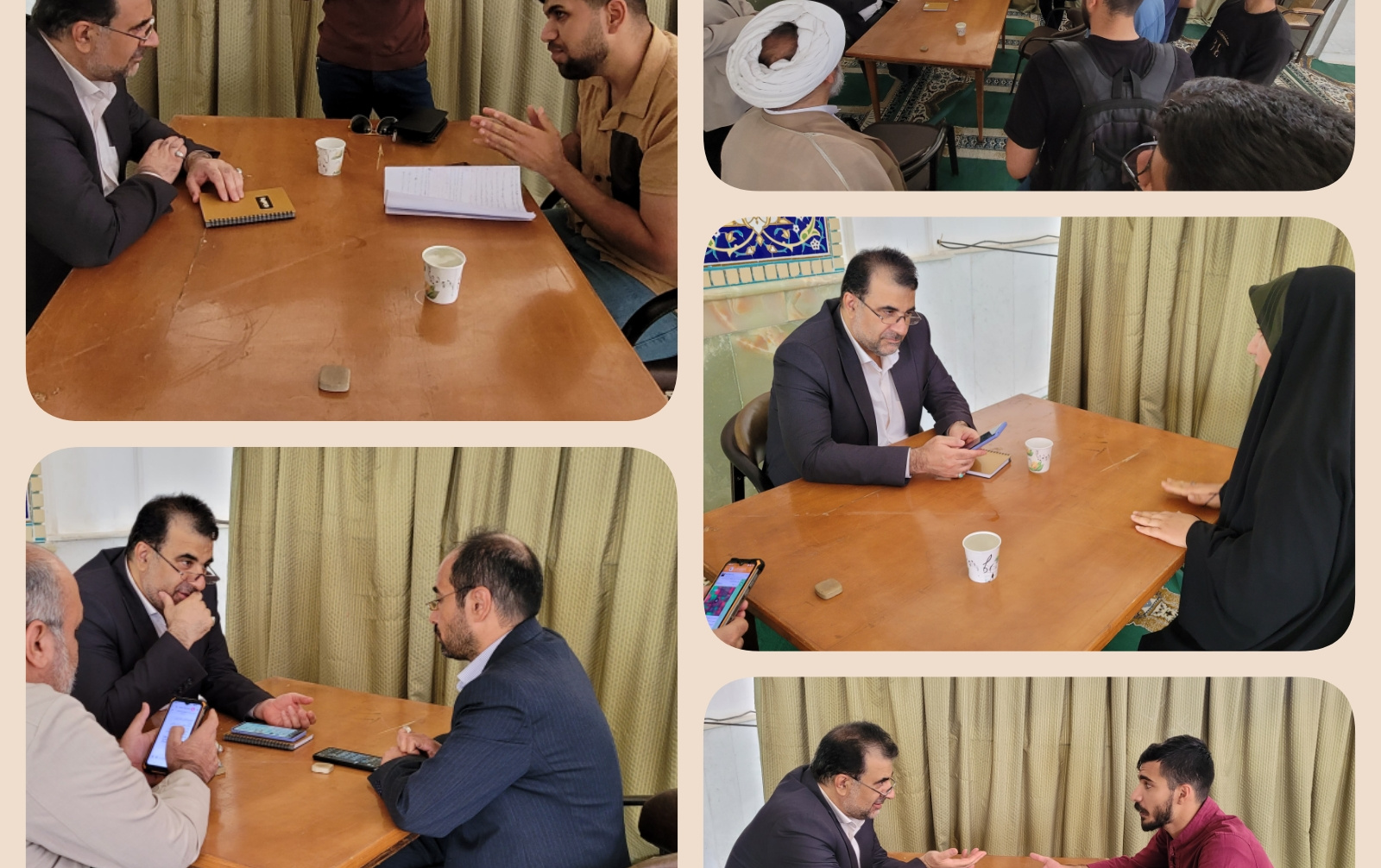 برگزاری ویژه برنامه دیدار حضوری اعضاء محترم هیئت رئیسه دانشگاه عنوان میز خدمت مسجد دانشگاه کاشان