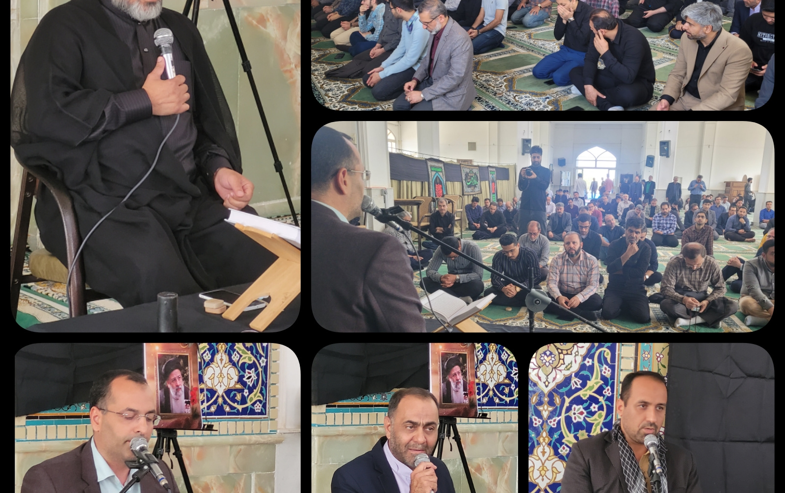 برگزاری مراسم یادبود شهید آیت الله سید ابراهیم رئیسی شهدای همراه سخنرانی مسئول نهاد رهبری مسجد دانشگاه کاشان