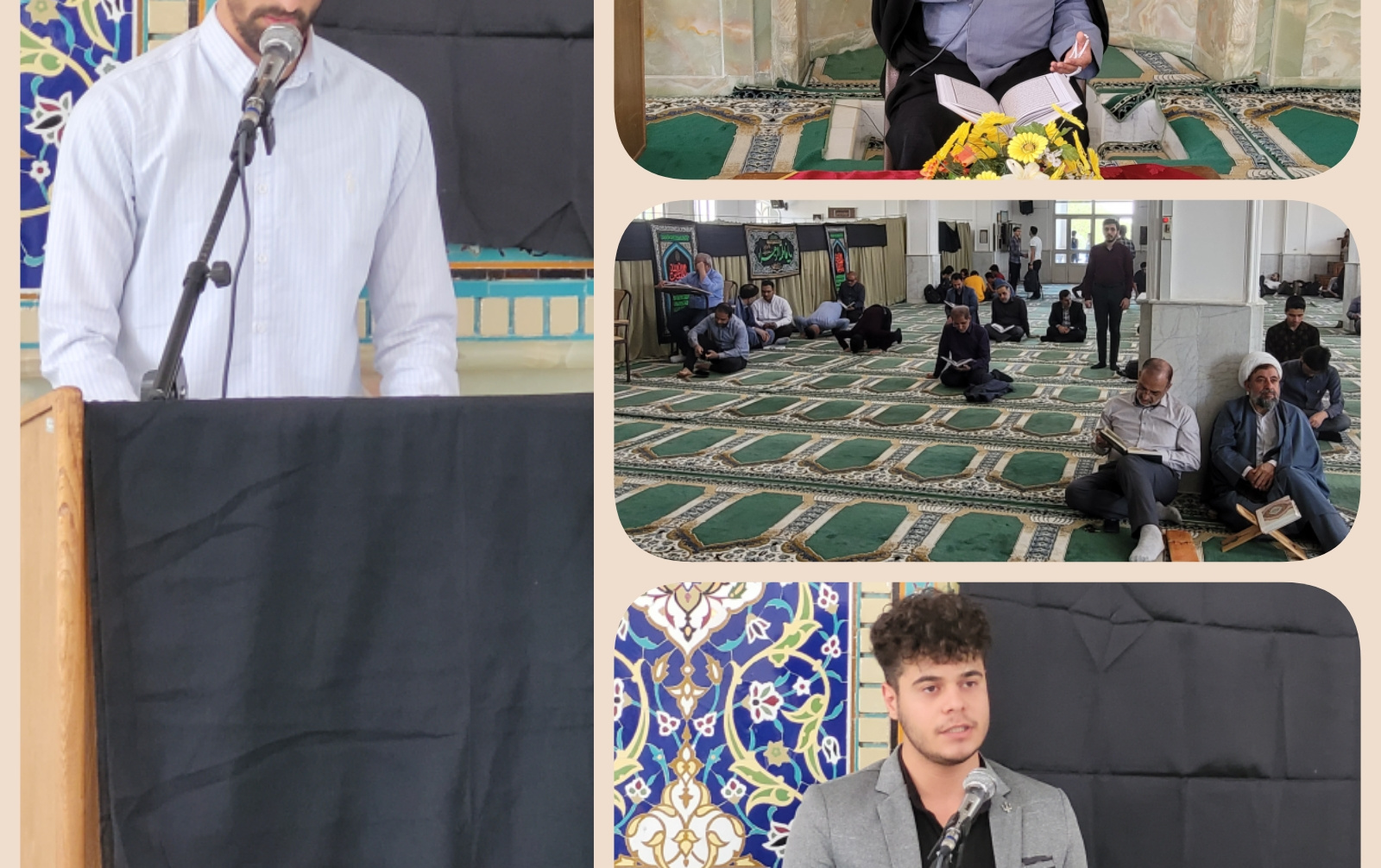 برگزاری مراسم معنوی دوشنبه های قرآنی حضور مسئول نهاد رهبری مسجد دانشگاه کاشان