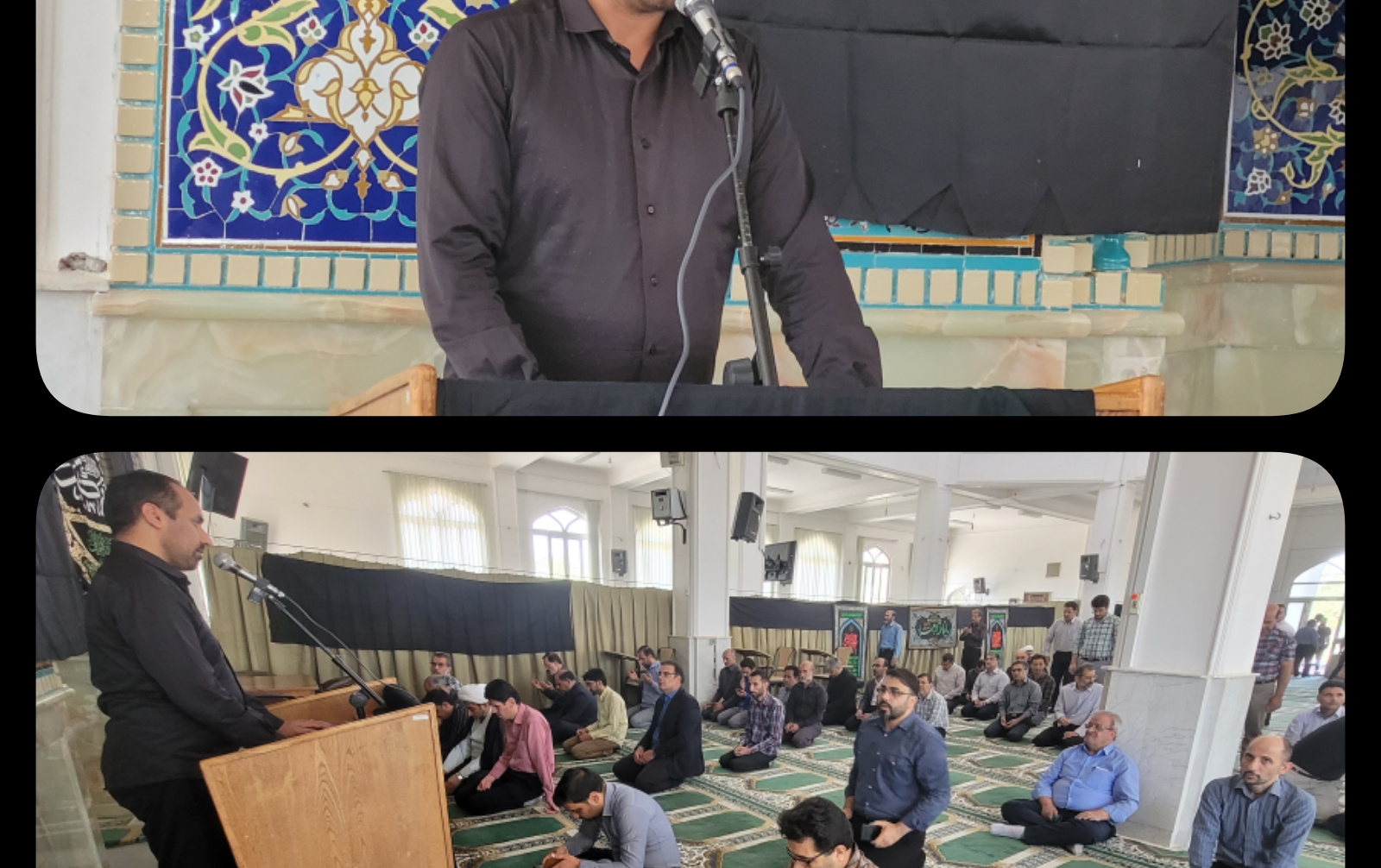 برگزاری مراسم عزاداری مناسبت ۲۳ ذی القعده سالروز شهادت امام رضا علیه السلام مداحی ذاکر اهلبیت کربلایی مهدی طالبی مسجد دانشگاه کاشان