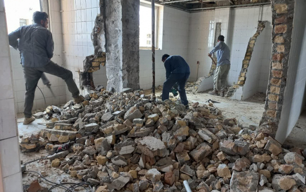 آغاز طرح بازسازی ارتقای بلوک ۶ خوابگاه مرکزی خواهران دانشگاه کاشان