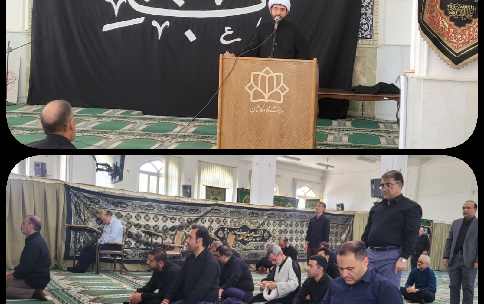 سخنرانی مدرس حوزه علوم اسلامی دانشگاهیان روز هفتم محرم الحرام مسجد دانشگاه کاشان.