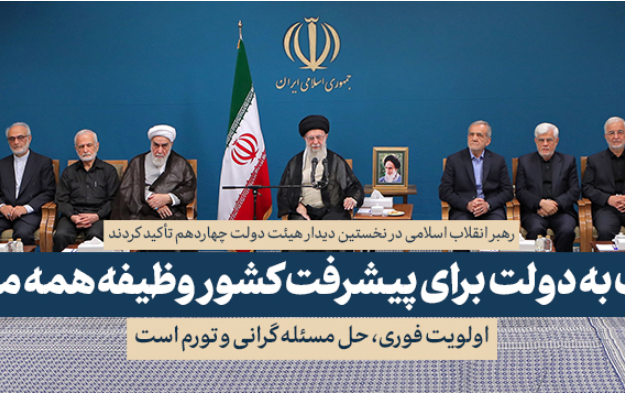 ۱۳ توصیه کلیدی رهبر انقلاب دولت چهاردهم نخستین دیدار پس تشکیل کابینه
