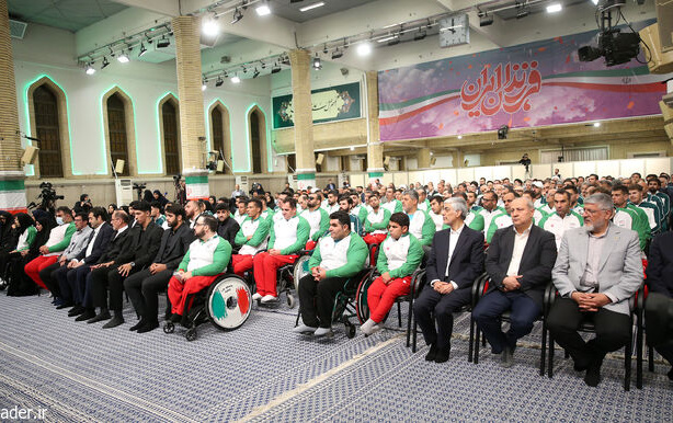 دیدار کاروان‌های اعزامی بازی‌های المپیک پاراالمپیک پاریس رهبر معظم انقلاب