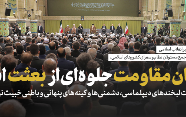 رهبر انقلاب دیدار جمعی مسئولان نظام، سفرای کشورهای اسلامی قشرهای مختلف مردم: