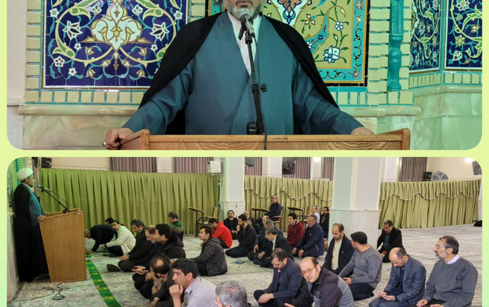 سخنرانی مسئول نهاد رهبری هفتمین روز مبارک رمضان مسجد دانشگاه کاشان