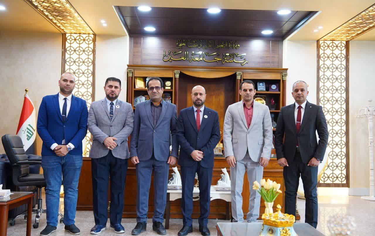 استقبل رئيس جامعة العين العراقية من جامعة كاشان الإيرانية