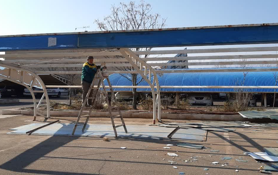تعویض اصلاح سقف پارکینگ سازمان مرکزی