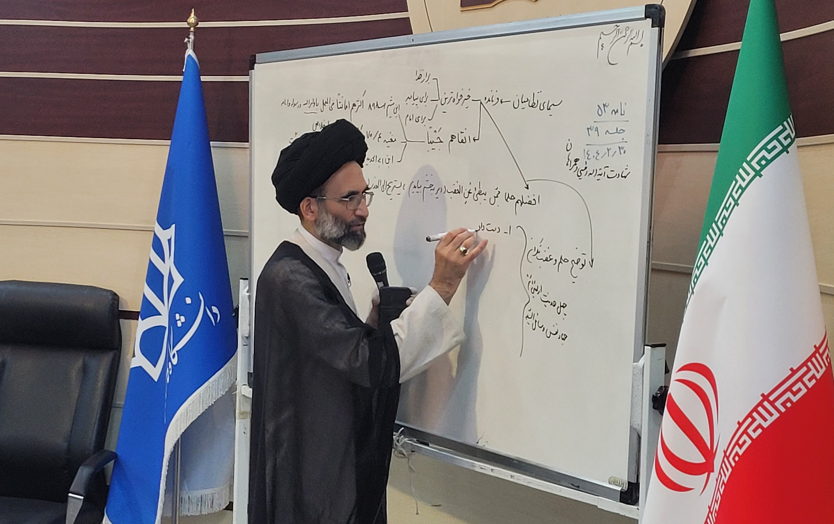 برگزاری سی نهمین جلسه تفسیر نامه ۵۳ نهج البلاغه توسط نماینده محترم ولی فقیه دانشگاه کاشان