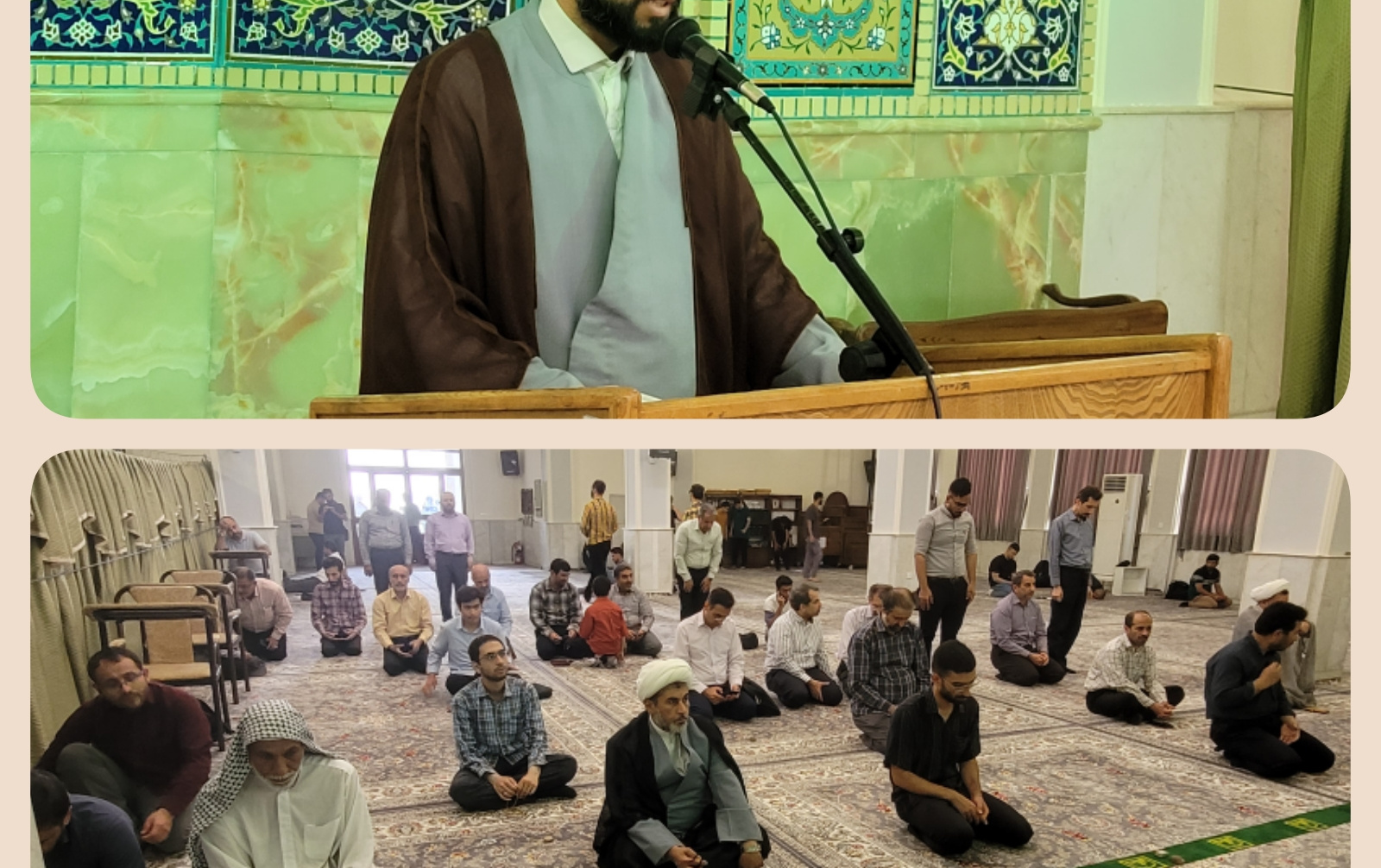 برگزاری سخنرانی حجت الاسلام بیاتانی مناسبت شهادت شهدای خدمت بیان اخلاص نگاه امام سجاد علیه السلام مسجد دانشگاه کاشان