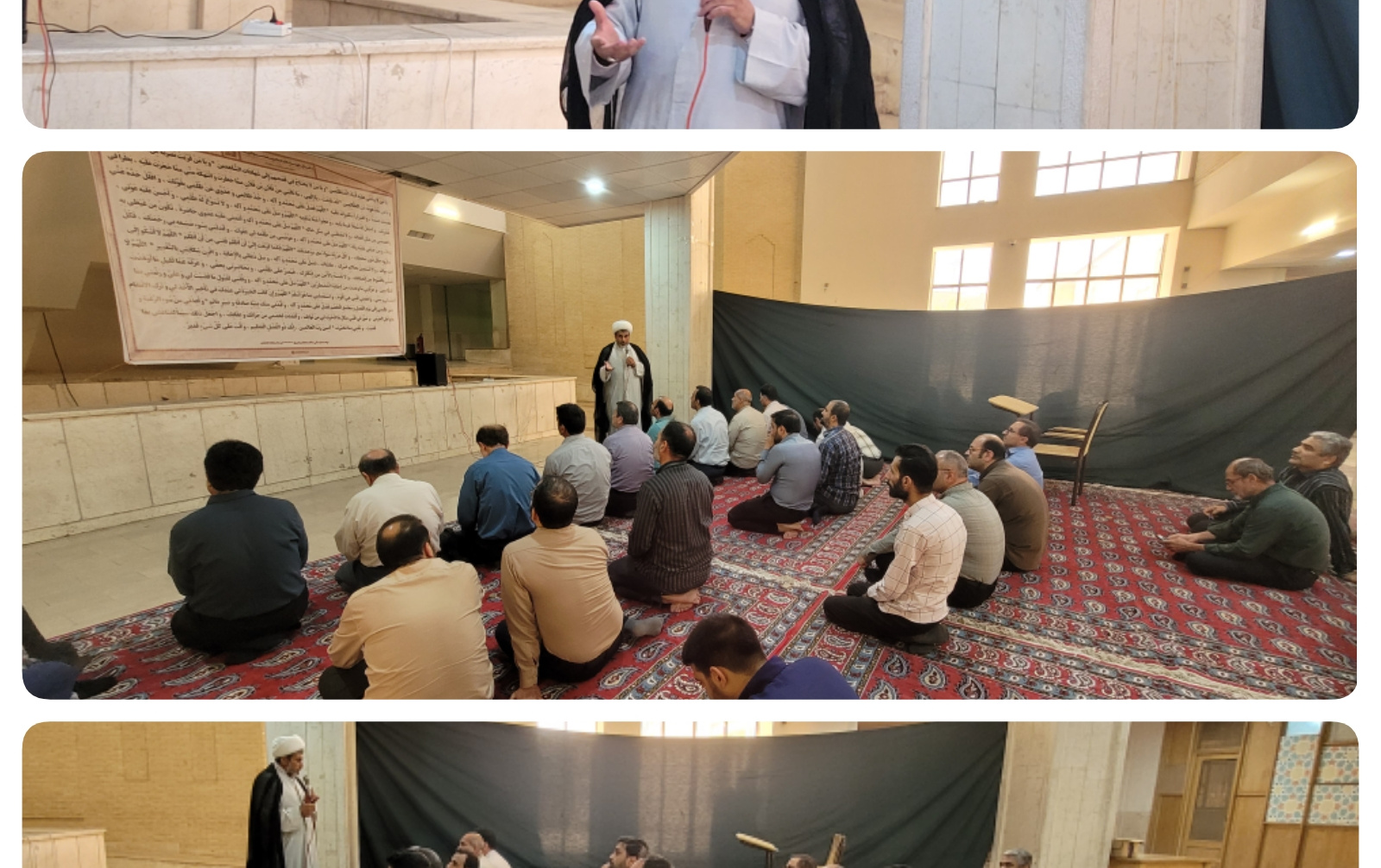 بیانات مسئول نهاد رهبری تفسیر دعای ۱۴ صحیفه سجادیه بین نمازگزاران دانشگاه کاشان