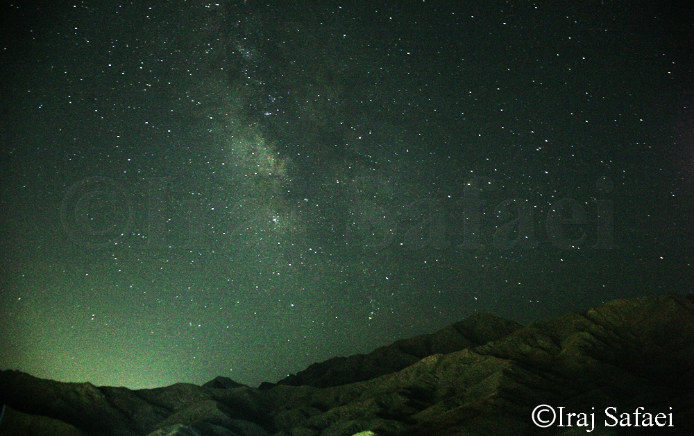 تصویربرداری راه کاه‌کشان یا همان کهکشان راه شیری آسمان تابستانی نیاسر رسدخانه دانشگاه کاشان توسط ایرج صفایی