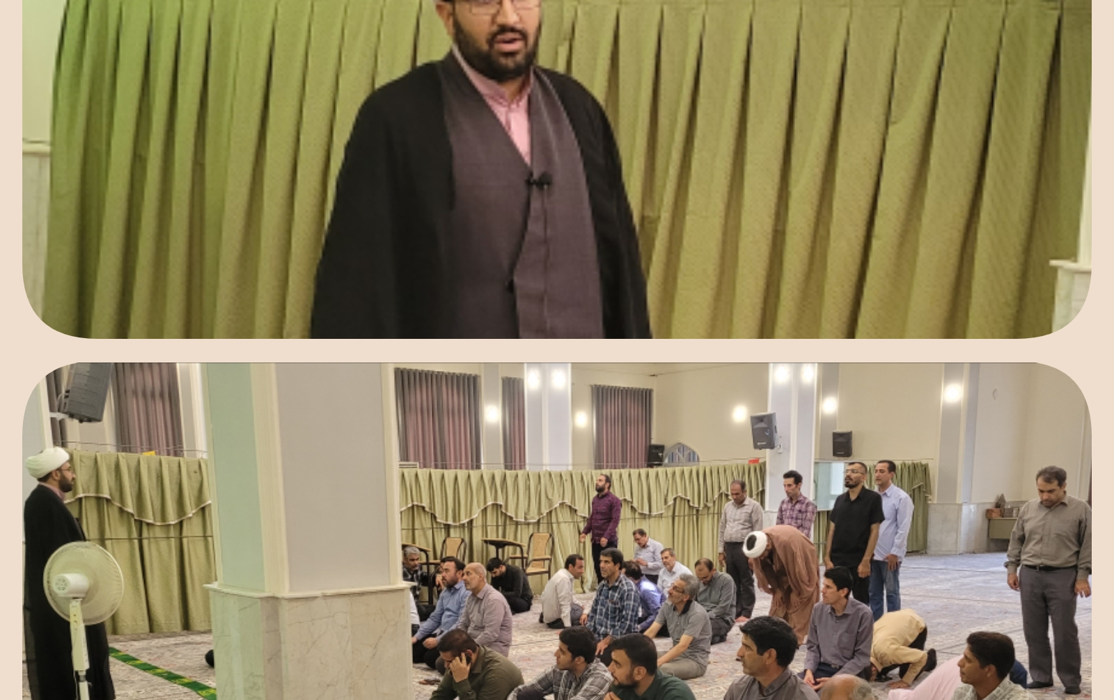برگزاری سخنرانی حجت الاسلام آسیابان مناسبت هفته دولت حلول ماه ربیع الاول مسجد دانشگاه کاشان