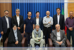 حضور هنرمند جانباز حسین نوری و همسرش دکتر نادیا مفتونی در دانشگاه کاشان
