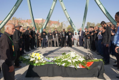 وداع دانشگاهیان با جانباز دفاع مقدس مهندس فتاح