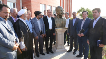 پرده برداری از سردیس مهندس سعیدی باحضور وزیر علوم