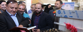 بهره برداری از طرح مکانیزه شدن شستشوی ظروف سلف سرویس با حضور دکتر عسگریان معاون اداری مالی وزارت علوم