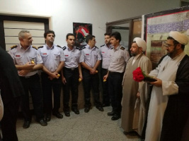 حضور و تبریک  جمعی ازدانشگاهیان دانشگاه کاشان در  آتش نشانی کاشان