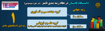 بر اساس پایگاه رتبه بندی تایمزدانشگاه کاشان در ردیف دانشگاه های برتر جهان قرار گرفت
