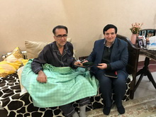 عیادت هیات رئیسه دانشگاه  کاشان از دکتر پرویز رستگار