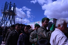 مراسم وداع دانشگاهیان دانشگاه کاشان با شهیدابوالفضل موسوی