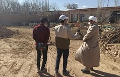 بازدید مسئول نهاد نمایندگی مقام معظم رهبری دانشگاه کاشان از اردوی جهادی بسیج دانشجویی