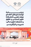 چاپ شناسنامه توانمندی‌های اعضای هیات علمی دانشکده های علوم انسانی و علوم مالی، مدیریت و کارآفرینی
