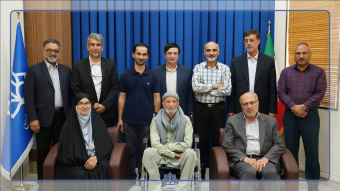 حضور هنرمند جانباز حسین نوری و همسرش دکتر نادیا مفتونی در دانشگاه کاشان